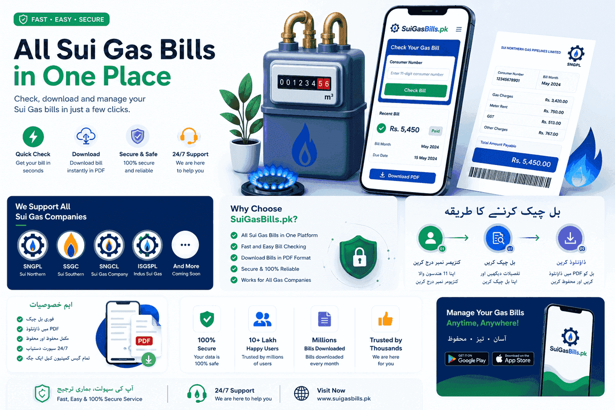 How to read Sui Gas bill sections — SNGPL bill anatomy guide